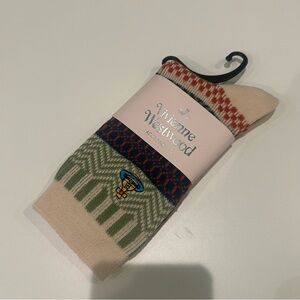 Vivienne Westwood Women's Patterned Socks - Beige, Green, Red